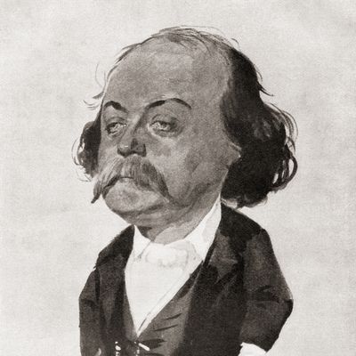 Gustave Flaubert (1821–1880). Aquarelle Eugene Giraud, 1935.