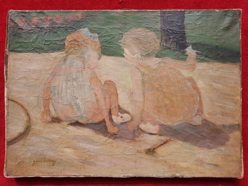 Offerte en 1959 à Juliette Gréco, cette huile sur toile signée
en bas à gauche "Ginsbourg" a finalement été adjugée ce vendredi 19 novembre 2021 105 000 euros.