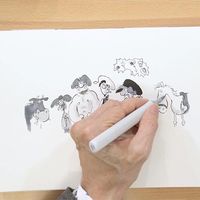 Capture écran de la vidéo "Ralf König : comment dessiner Lucky Luke dans "Choco boys" ?"