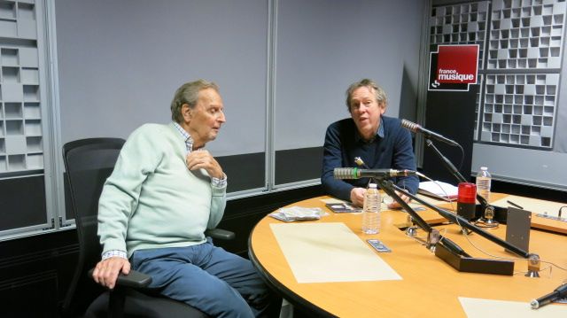 France Musique, studio 361 ... François Bellair & Benoît Duteurtre (g. à d.)
