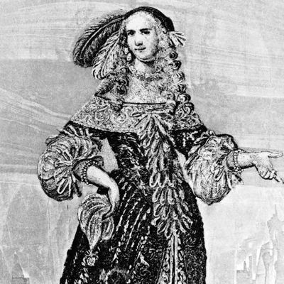 Portrait de la comédienne française Madeleine Béjart