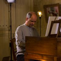 Olivier Baumont joue Scarlatti dans le cadre de l'enregistrement de l'intégrale des sonates par France Musique au château de Flamarens (Gers) le 19/07/2018.