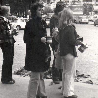 Henriette Steinberg en 1972, collecte du Secours populaire français
