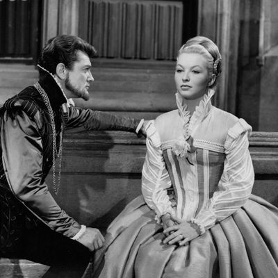 Jean Marais, Marina Vlady jouant dans La princesse de Clèves de Director: Jean Delannoy 1961