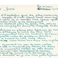 Manuscrit autographe de Georges Brassens de la chanson "La fessée", vendu le 22 sept. 2020.