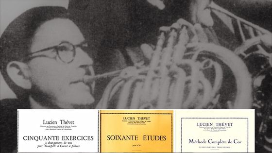 Lucien Thévet ses 3 méthodes de cor parues aux Editions Leduc - .
