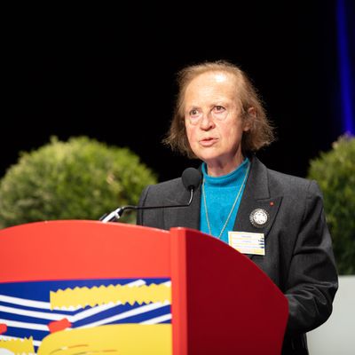 Henriette Steinberg au « 38ème congrès national du Secours populaire», à Lyon, en 2021
