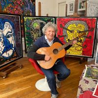 Robert Combas dans son atelier