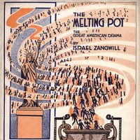 Programme de la pièce d'Israel Zangwill, intitulée "The Melting Pot", en 1916