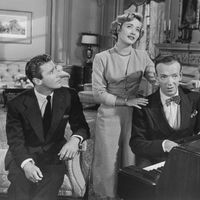 Peter Lawford, Jane Powell and Fred Astaire pour "wedding Bells" 1951