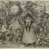 Frontispice de "l'Histoire de la province d'Alsace, depuis Jules César jusqu'au mariage de Louis XV", par Louis Laguille, 1727, Bibliothèque nationale de France