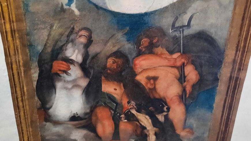Détail de Jupiter, Neptune et Pluton attribué au Caravage