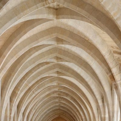 Les voûtes du Collège des Bernardins, dans le 5e arrondissement de Paris.