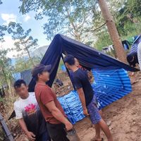 Camp de réfugiés birmans, à la frontière thaïlandaise.