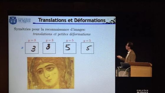 Image extraite de la vidéo de la Leçon inaugurale de Stéphane Mallat - Collège de France