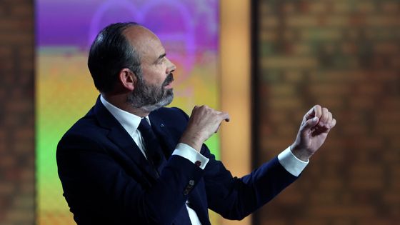 Edouard Philippe sur France 2 le 4 avril 2021 ©AFP - Thomas COEX