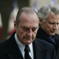 21 mars 2007, J. Chirac et D. de Villepin lors d'une cérémonie en hommage à Lucie Aubrac