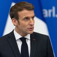 Emmanuel Macron devant le parlement de Strasbourg le 19/01/2022