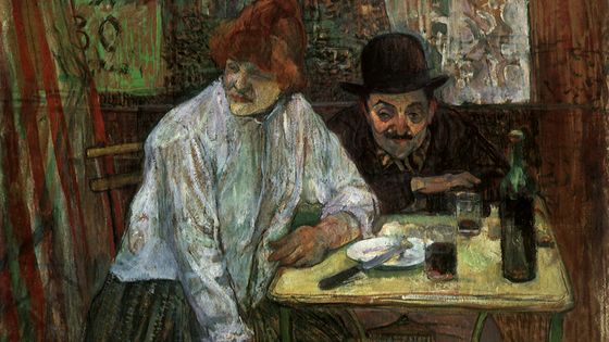 Henri de Toulouse-Lautrec, à l'image de cette peinture faite au Cafe La Mie en 1891, a souvent mis en scène l'alcool et le monde de la nuit dans ses oeuvres ©Getty - Picturenow