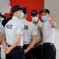 Des policiers à Roubaix le 14 septembre 2021
