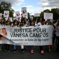 Marche en hommage à Vanesa Campos, le 24 août 2018, au bois de Boulogne