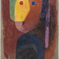 Paul Klee, Abendliche Figur (Figure du soir), 1935, 53. Aquarelle sur papier ; 48 x 31 cm. LaM, Villeneuve d’Ascq. Donation Geneviève et Jean Masurel.