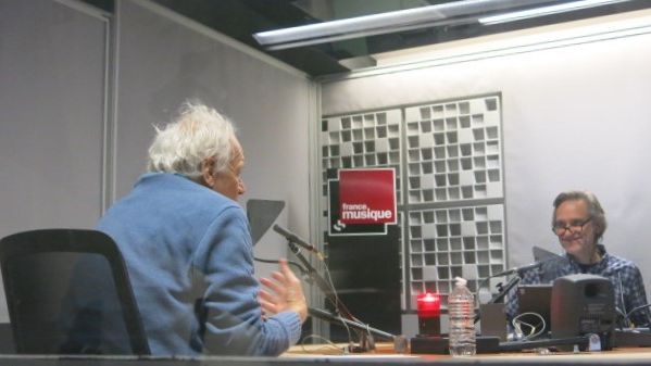 France Musique, studio 361 ... Jean-Pierre Luminet & Philippe Venturini (g. à d.)