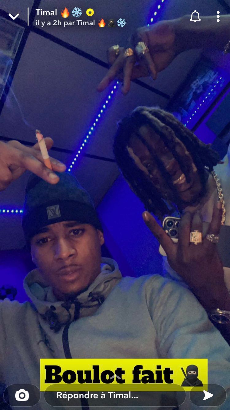 Capture d'écran story Snapchat de Timal