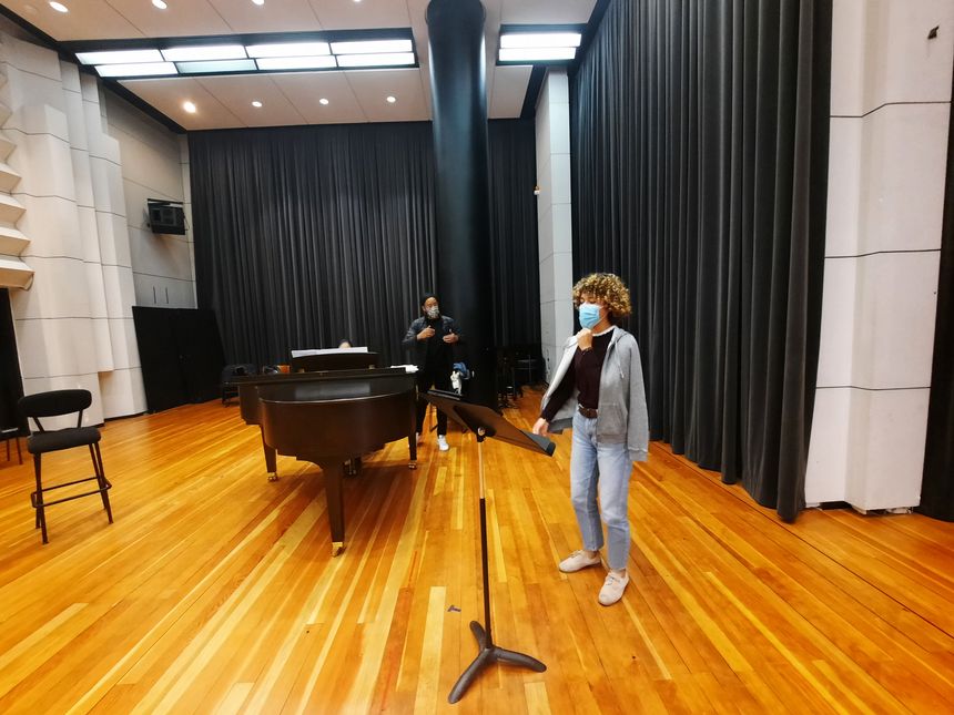 Toni, également finaliste cette année de l'émission Prodiges, est venue profiter de la masterclass