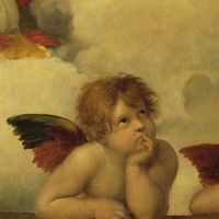 La Madone Sixtine (1514) (détail), Raphaël (1483-1520)