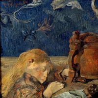 Clovis Gauguin endormi par Paul Gauguin