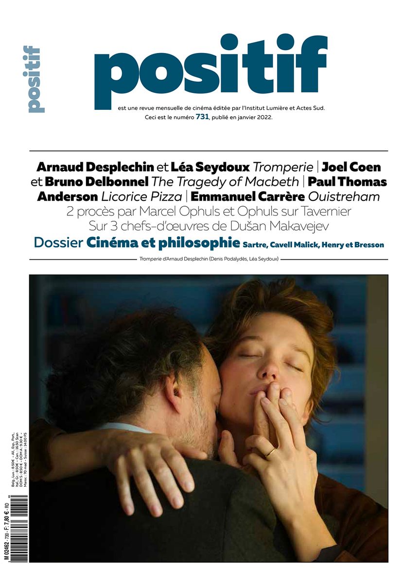 Couverture de la revue "Positif" no 731 (janvier 2022)