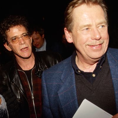 Le musicien Lou Reed et le président de la République tchèque Václav Havel en 1999