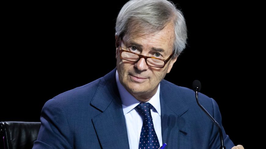 Vincent Bolloré le 19 avril 2018 à l'assemblée générale de Vivendi.