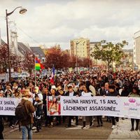 17 novembre 2019, marche blanche en souvenir de Shaïna Hansye à Crell (Oise)