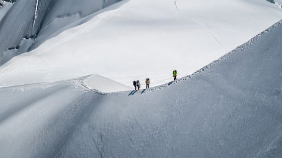 Une cordée sur le Mont Blanc, dans les Alpes ©Getty - Westend61