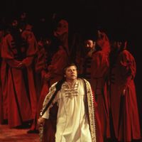 L'opéra 'Boris Godounov' joué à Orange, lors du festival 'Nuits d'été', en 1994, dans le Vaucluse.