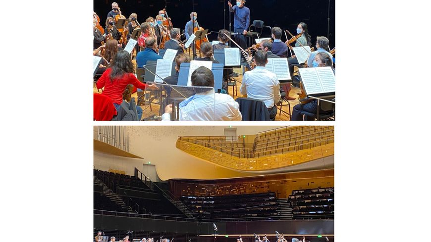 Myung-Whun Chung et l'Orchestre Philharmonique de Radio France répètent à la Philharmonie de Paris