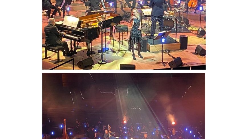 Répétitions du concert "Michel Legrand fait son cinéma" par l'Orchestre Philharmonique de Radio France dirigé par Mathieu Herzog