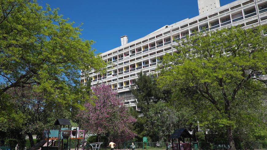 La Cité radieuse, dessinée par l'architecte Le Corbusier, à Marseille, en 2015.