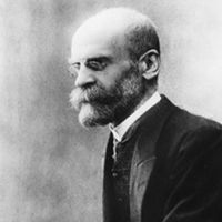 Emile Durkheim, penseur considéré comme l'un des fondateurs de la sociologie moderne (1858-1917).