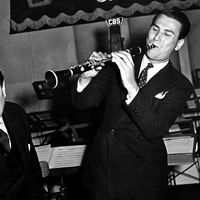 Le clarinettiste Artie Shaw et l'humoriste Robert Benchley, 1940, New-york