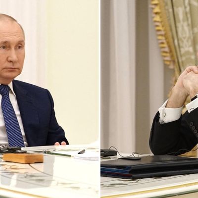 Les présidents russe et français en tête à tête ce lundi 7 février à Moscou.