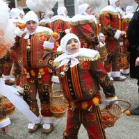Petits "Gilles" au Carnaval de Binche en Belgique