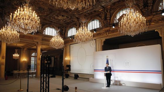Emmanuel Macron participe à une vidéoconférence au palais de l'Élysée à Paris, le 26 janvier 2021. - FRANCOIS MORI / AFP