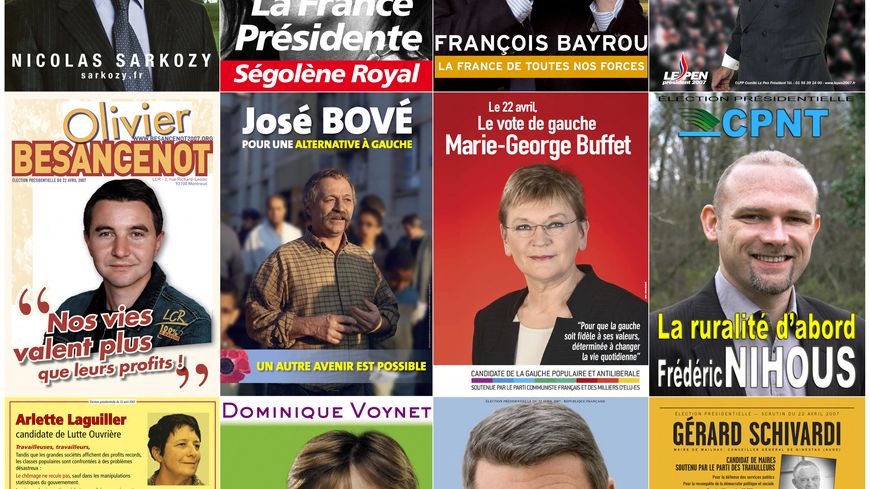 Affiches pour la présidentielle de 2007.