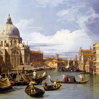 L'entrée du Grand Canal à Venise par Giovanni Antonio Canal (1697-1768) / Museum of Fine Arts
