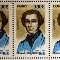 Le 12 mai 2005, Alexis de Tocqueville sur des timbres à l'occasion du bicentenaire de sa naissance.
