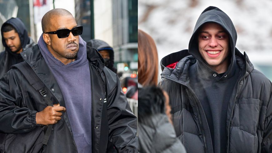 Kanye West (photo : Gotham) - Pete Davidson (photo : James Devaney)