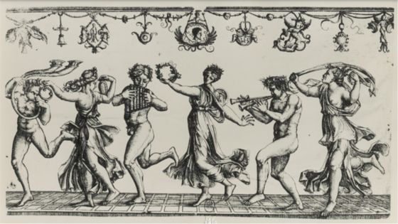 Bacchanale, copie d'après Augustin Vénitien - BnF-Gallica